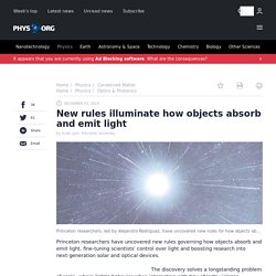 New rules illuminate how objects absorb and emit light
