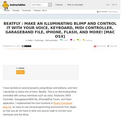 Beatfly : Make an illuminating blimp and control it with your voice, Keyboard, MIDI Controller, Garageband file, iPhone, Flash, and more! [Mac OSX]