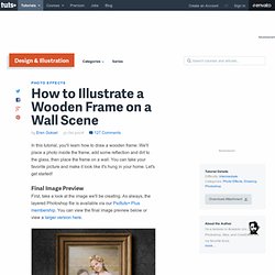 How to Illustrate a Wooden Frame on a Wall Scene
