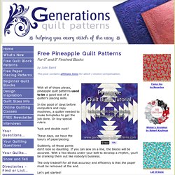 Free Pineapple Quilt Patterns: Illustrated Step-by-Step Instructions in 2 Sizes