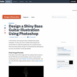 Design a Shiny Bass Guitar Illustration Using Photoshop