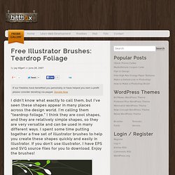 Free Illustrator Brushes: Teardrop Foliage