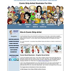 Comic Strip Artist For Hire - Comic Strip Illustrator - Comic Book Cartoonist - Graphic Novel Artist