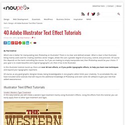 40 Adobe Illustrator Text Effect Tutorials