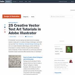 25 Creative Vector Text Art Tutorials in Adobe Illustrator