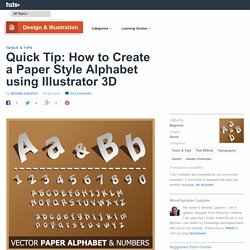 How to Create a Paper Style Alphabet using Illustrator 3D