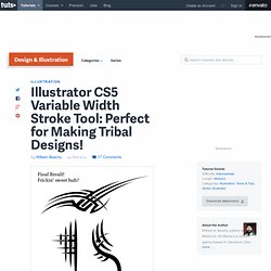 Illustrator CS5 Variable Width Stroke Tool: Perfect for Making Tribal Designs!