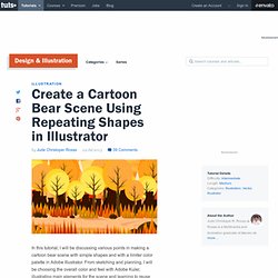 Create a Cartoon Bear Scene Using Repeating Shapes in Illustrator