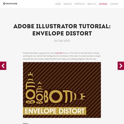 Adobe Illustrator Tutorial: Envelope Distort