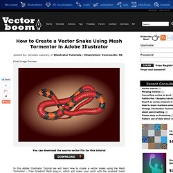 How to Create a Vector Snake Using Adobe Illustrator CS5 and Mesh Tormentor - vectorboom