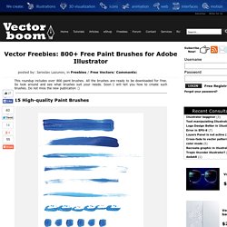 800+ Free Paint Brushes for Adobe Illustrator - Freebies