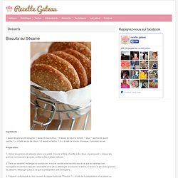 Biscuits au Sésame : recette illustrée, simple et facile