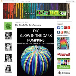 iLoveToCreate Blog: DIY Glow In The Dark Pumpkins