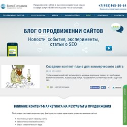 Создание контент-плана для коммерческого сайта