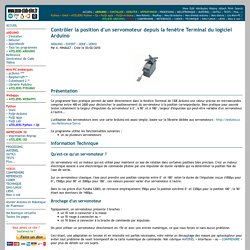 ArduinoExpertSerieDepuisPCPositionServomoteur