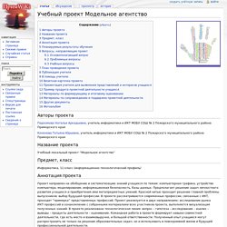 Учебный проект Модельное агентство