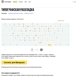 Типографская раскладка Ильи Бирмана