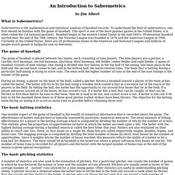Introduction to sabemetrics