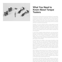 What You Need to Know About Torque Testers