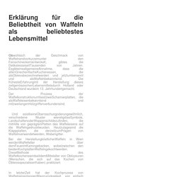 Erklärung für die Beliebtheit von Waffeln als beliebtestes Lebensmittel