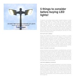 5 things to consider before buying LED lights!