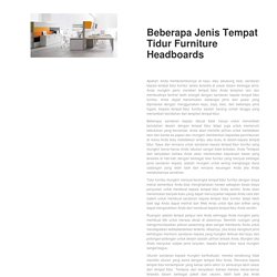 Beberapa Jenis Tempat Tidur Furniture Headboards