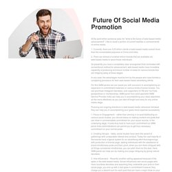 Future Of Social Media Promotion