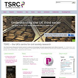 Third Sector Research Centre - Third Sector Research Centre