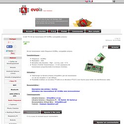 Kit de transmission RF 433Mhz (compatible arduino)