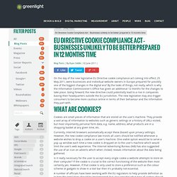 Greenlight > EU Directive Cookie Compliance Act – Businesses unlikely to be better prepared in 12 months time
