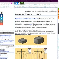 Плотность. Единицы плотности — Гипермаркет знаний