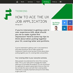 How to ace the UX job application