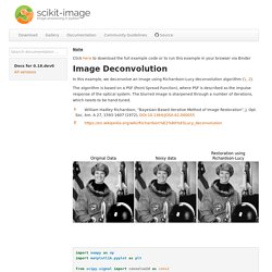 Image Deconvolution — skimage v0.18.dev0 docs