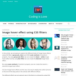 Image hover effect using CSS filters - Coding is Love