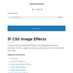 51 CSS Image Effects