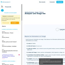 Image - Fiche 1 : Analyser une image fixe