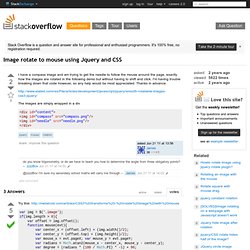Image rotate to mouse using Jquery and CSS