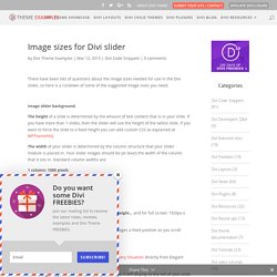 Image sizes for Divi slider