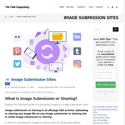 Top 60+ Image Submission Sites 2020, Free High DA PA - TWH