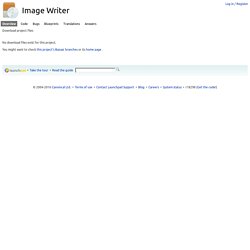 Image Writer project files : Image Writer