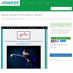 Dance imagery photography service