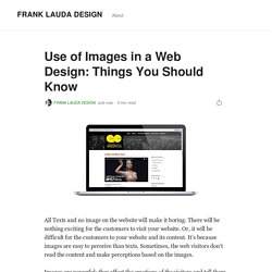 Use of Images in a Web Design: Things You Should Know