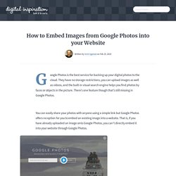 How to Embed Images from Google Photos into your Website