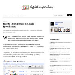Add Images to your Google Docs Spreadsheet Cells