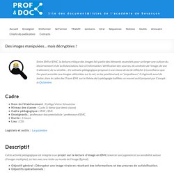 Séquence : Des images manipulées… mais décryptées ! – Prof & Doc
