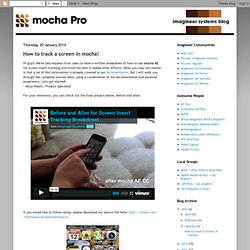 Mocha :How to track a screen in mocha!