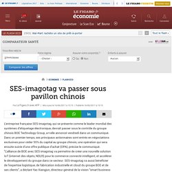 SES-imagotag va passer sous pavillon chinois