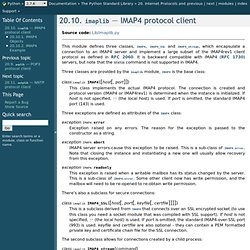 20.10. imaplib — IMAP4 protocol client — Python v2.7.2 documentation