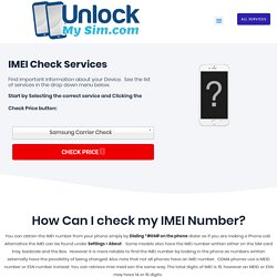 IMEI Check / ESN Check - UnlockMySim - Unlock My Sim