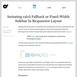 Imitating calc() Fallback or Fixed-Width Sidebar In Responsive Layout — Osvaldas Valutis